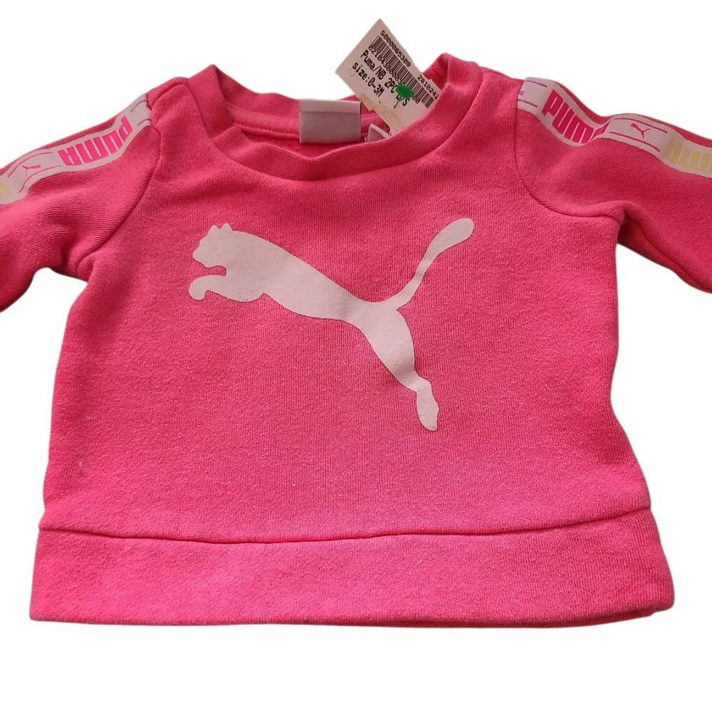 Puma Outfit Newborn Sweatshirt‎ And Pants Pink And Gray - Picture 11 of 15